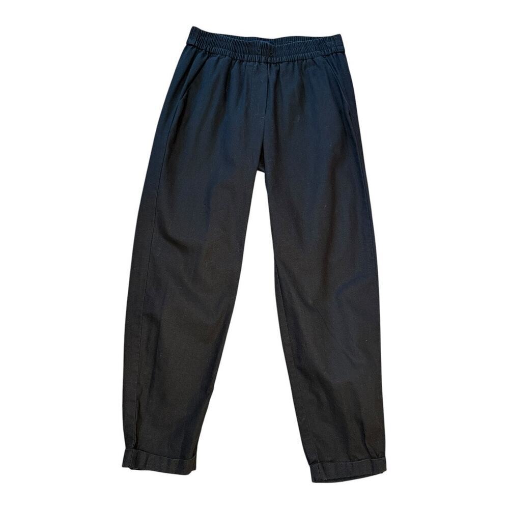 J. Crew Women’s Size 2 Black Linen-cotton drawstring pant